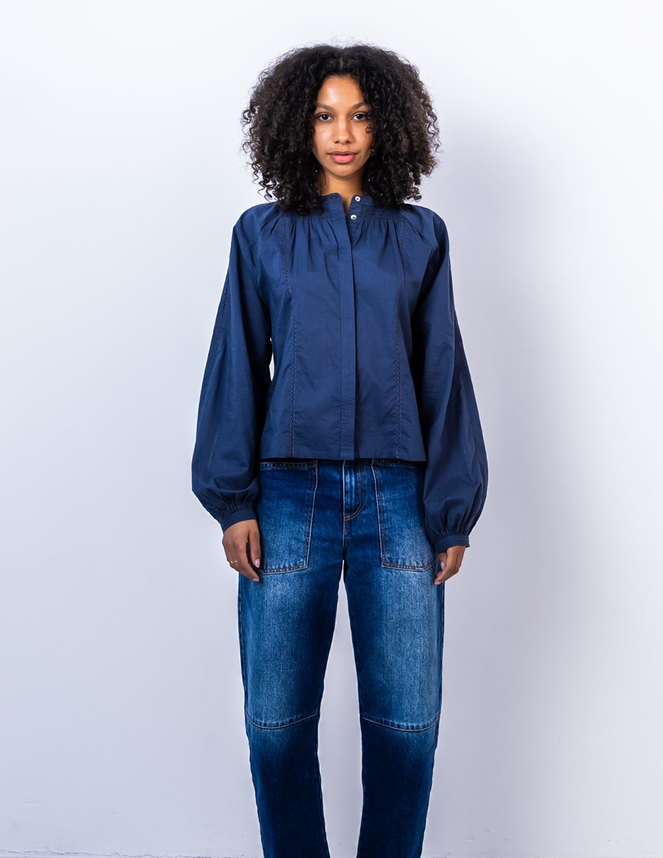 Hibiscus Top | Navy