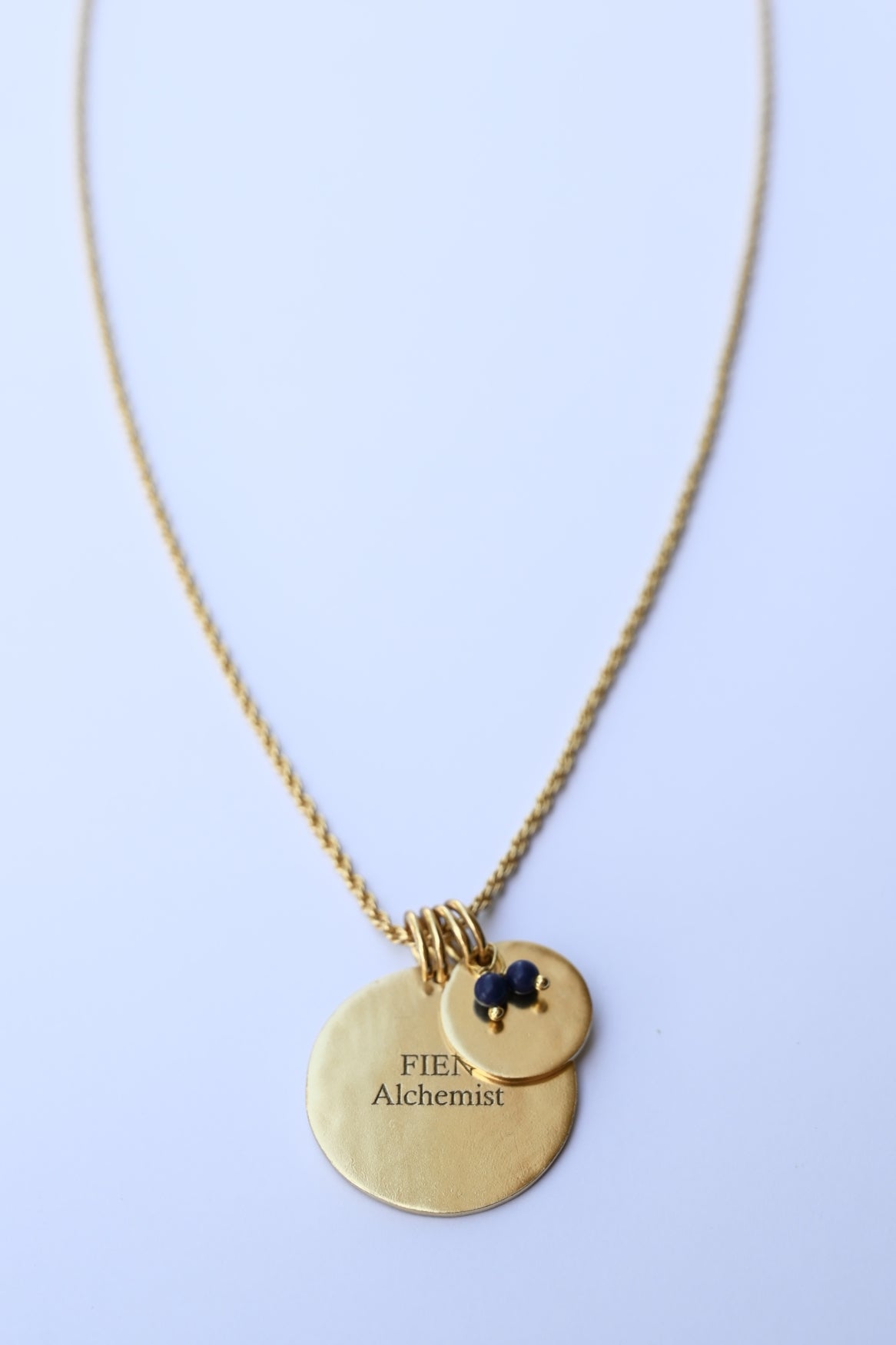 Double coin necklace