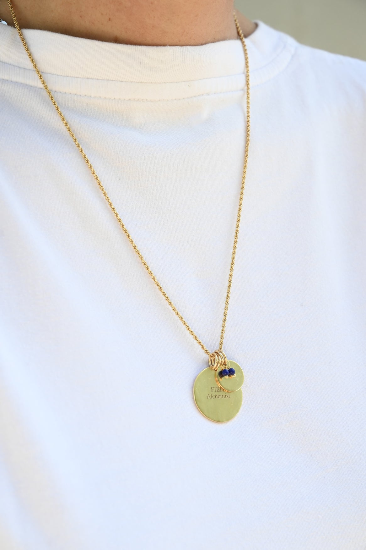 Double coin necklace