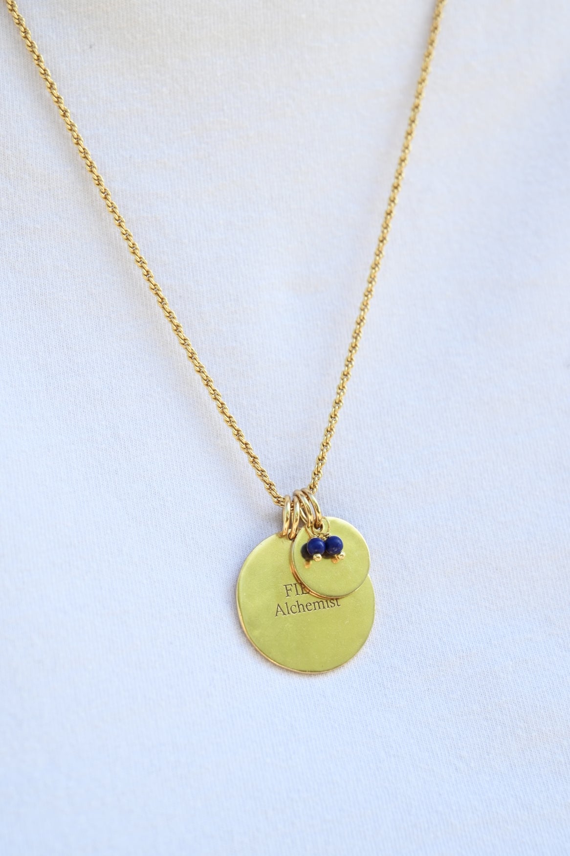 Double coin necklace