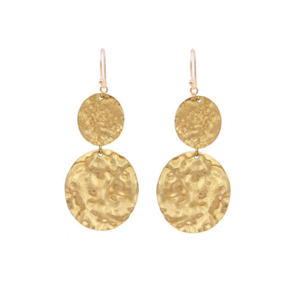 Double coin earring | Gold