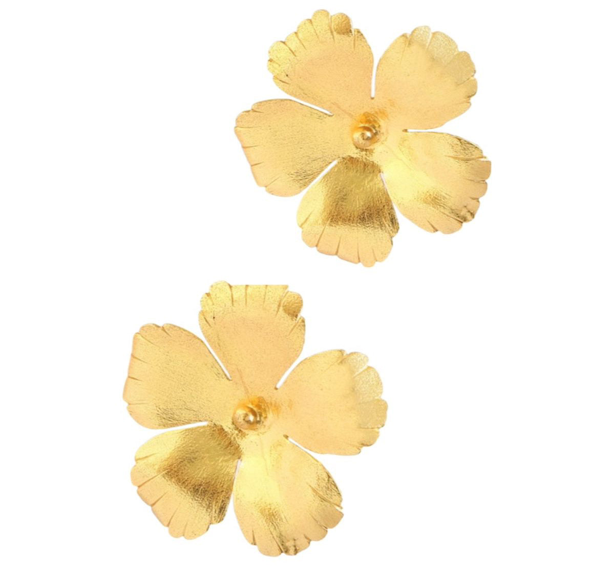 Flower earring XL | Gold