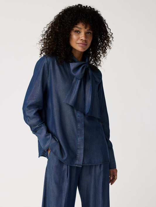 Laura Blouse | Blue denim