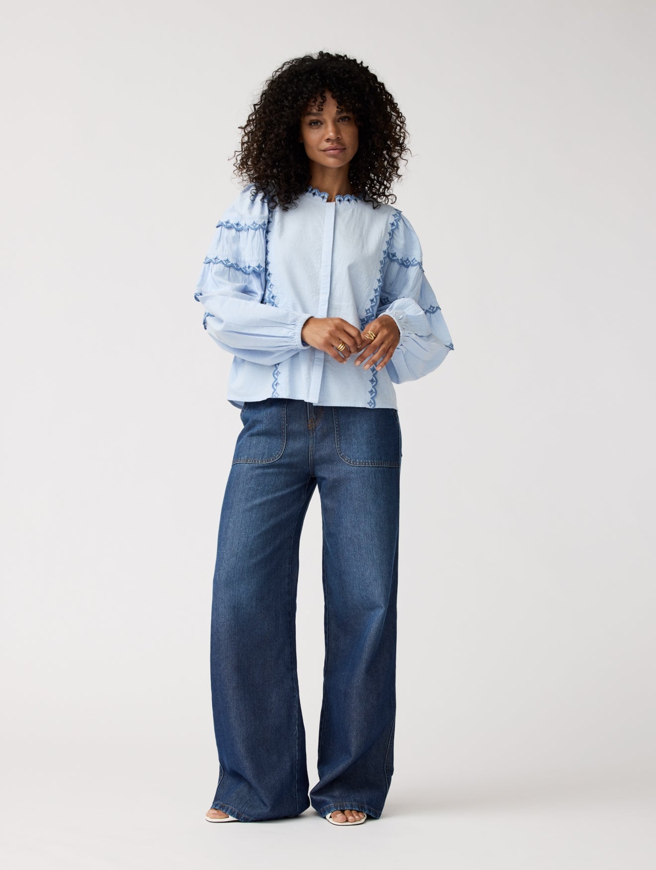 Milly Blouse | Sky blue