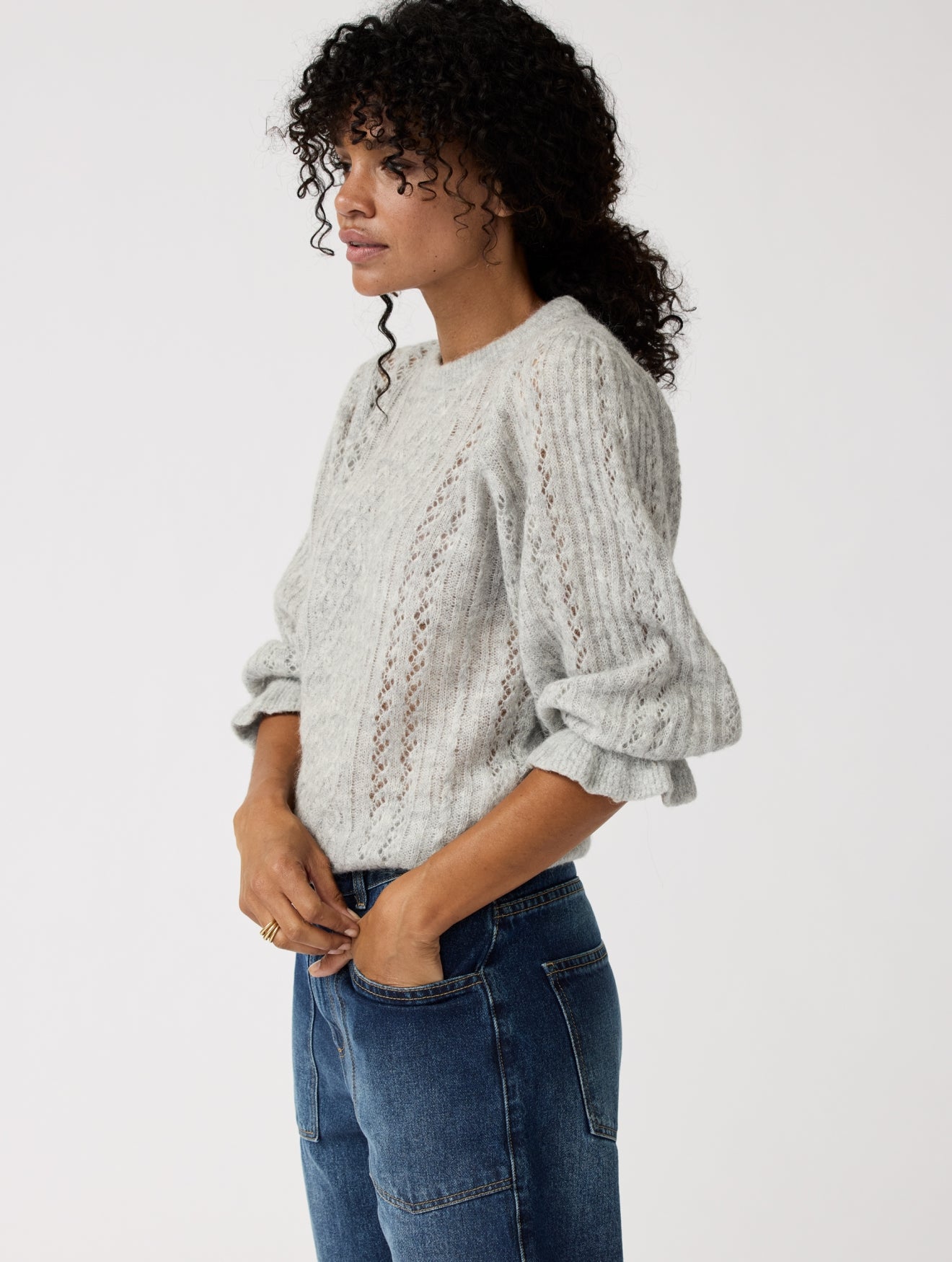 Anna Pullover | Light grey melange