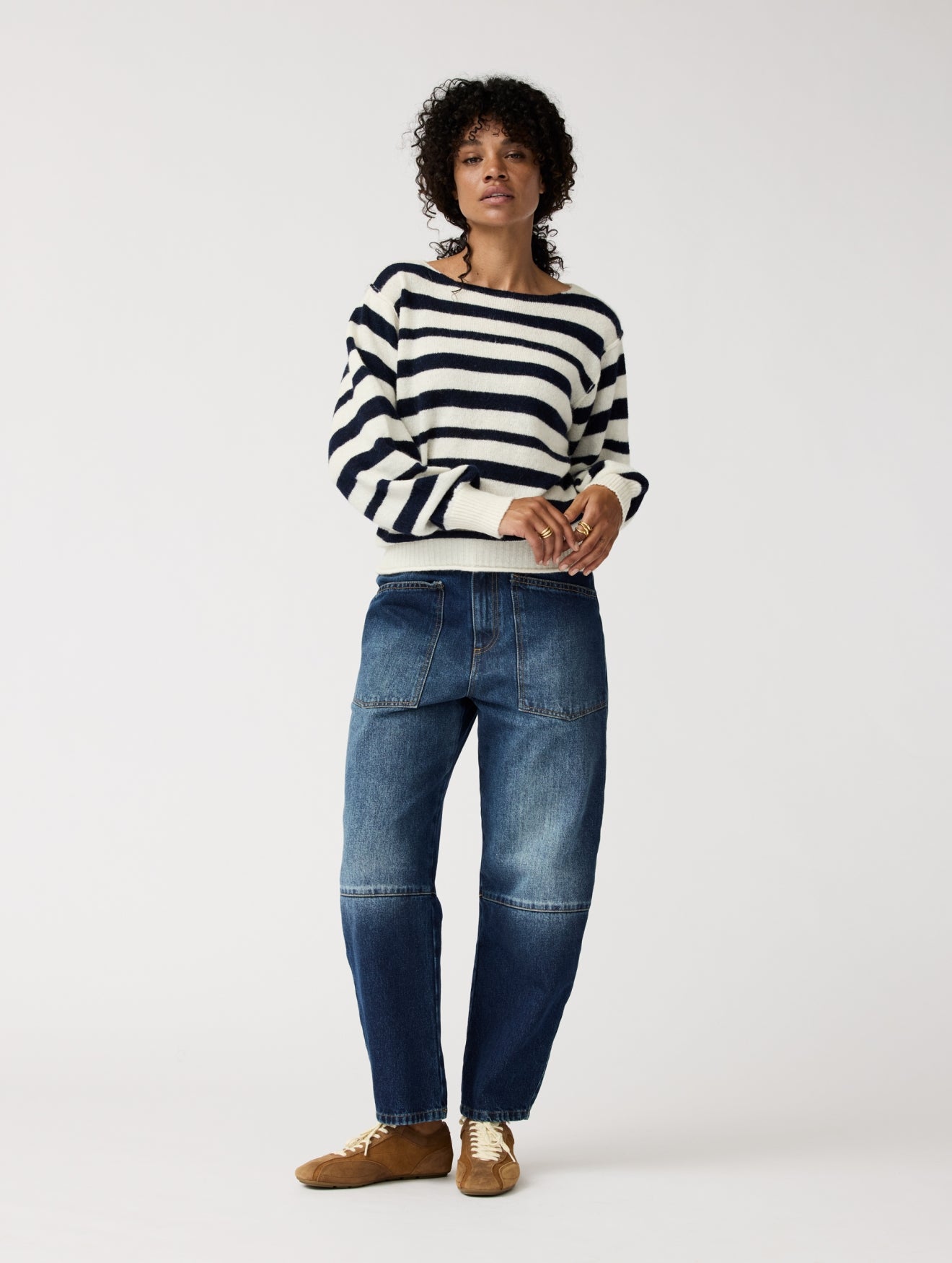 Lupin Pullover | Ecru/Navy
