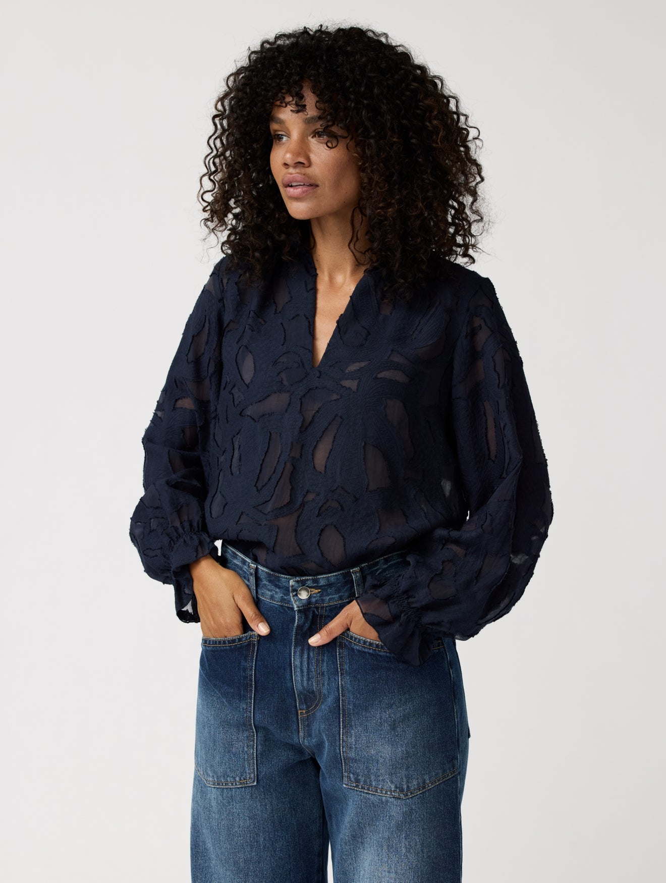 Ella Top | Navy