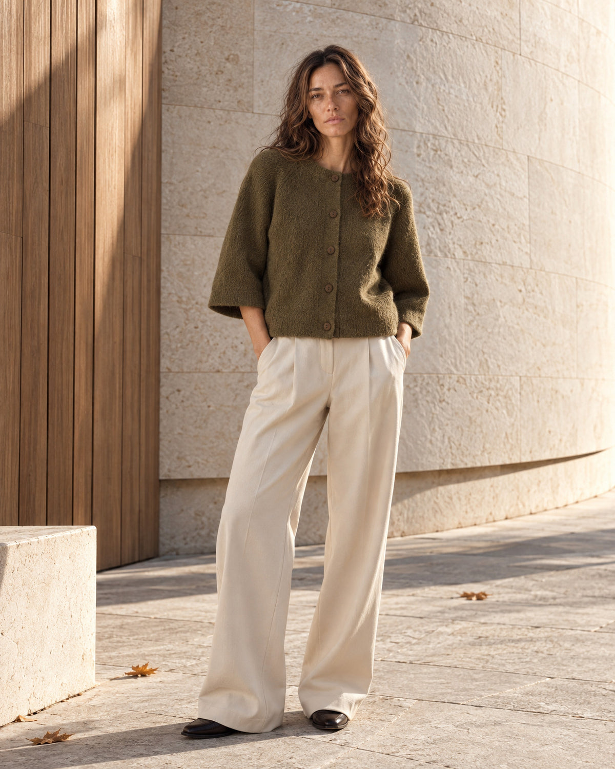 Cardigan Mimosa | Dark Khaki