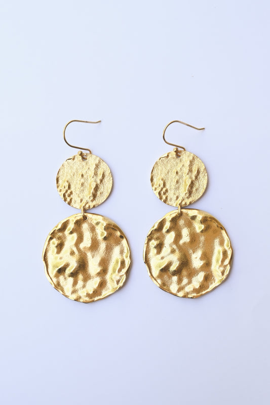 Double coin earring