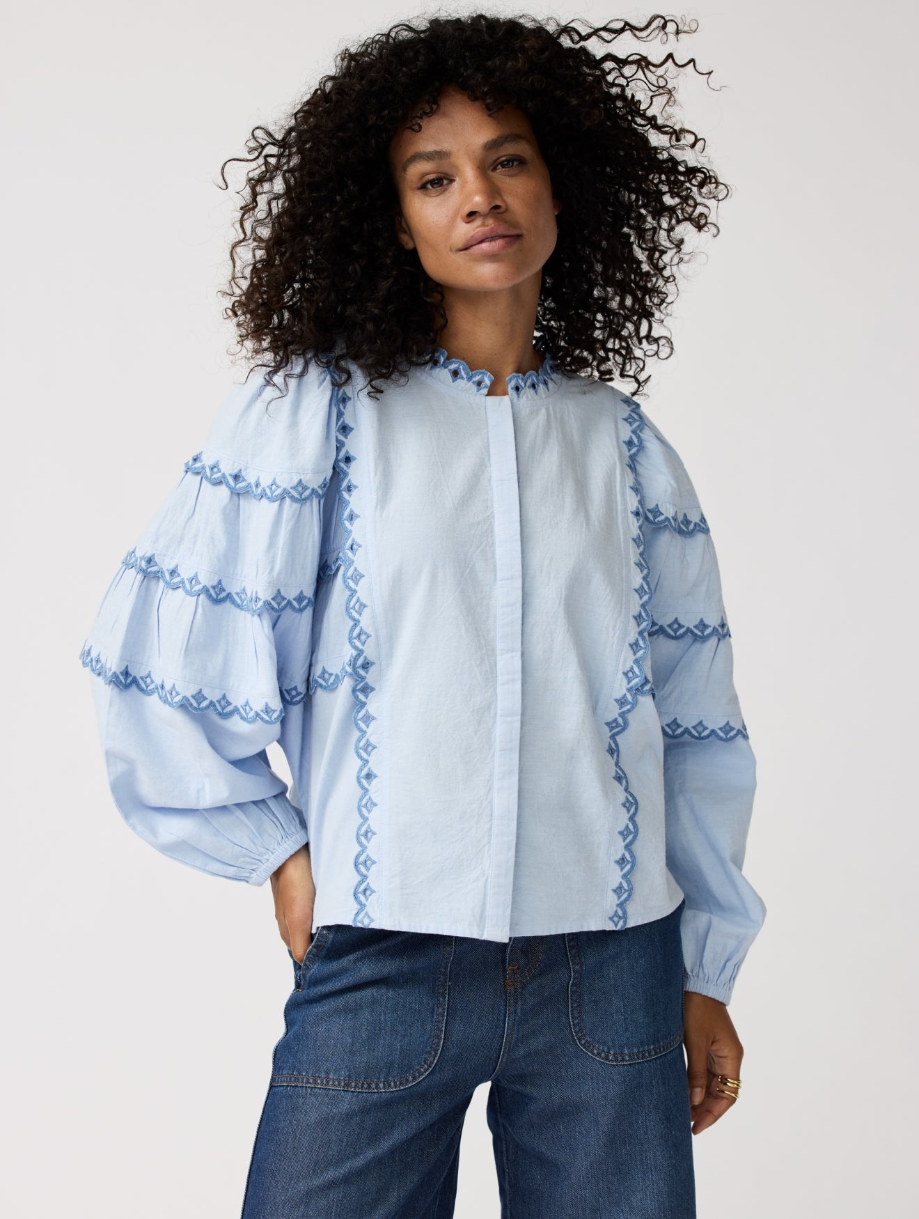 Milly Blouse | Sky blue
