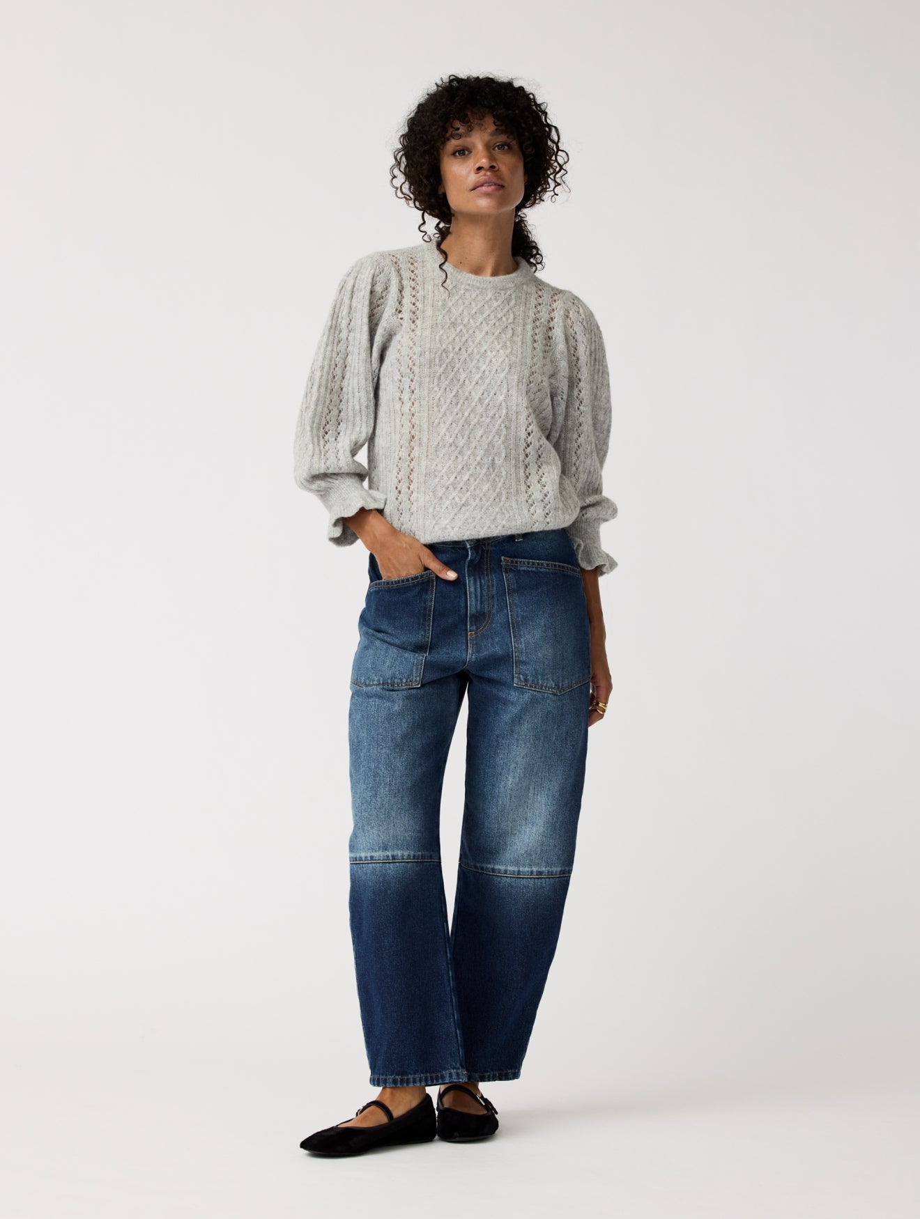 Anna Pullover | Light grey melange