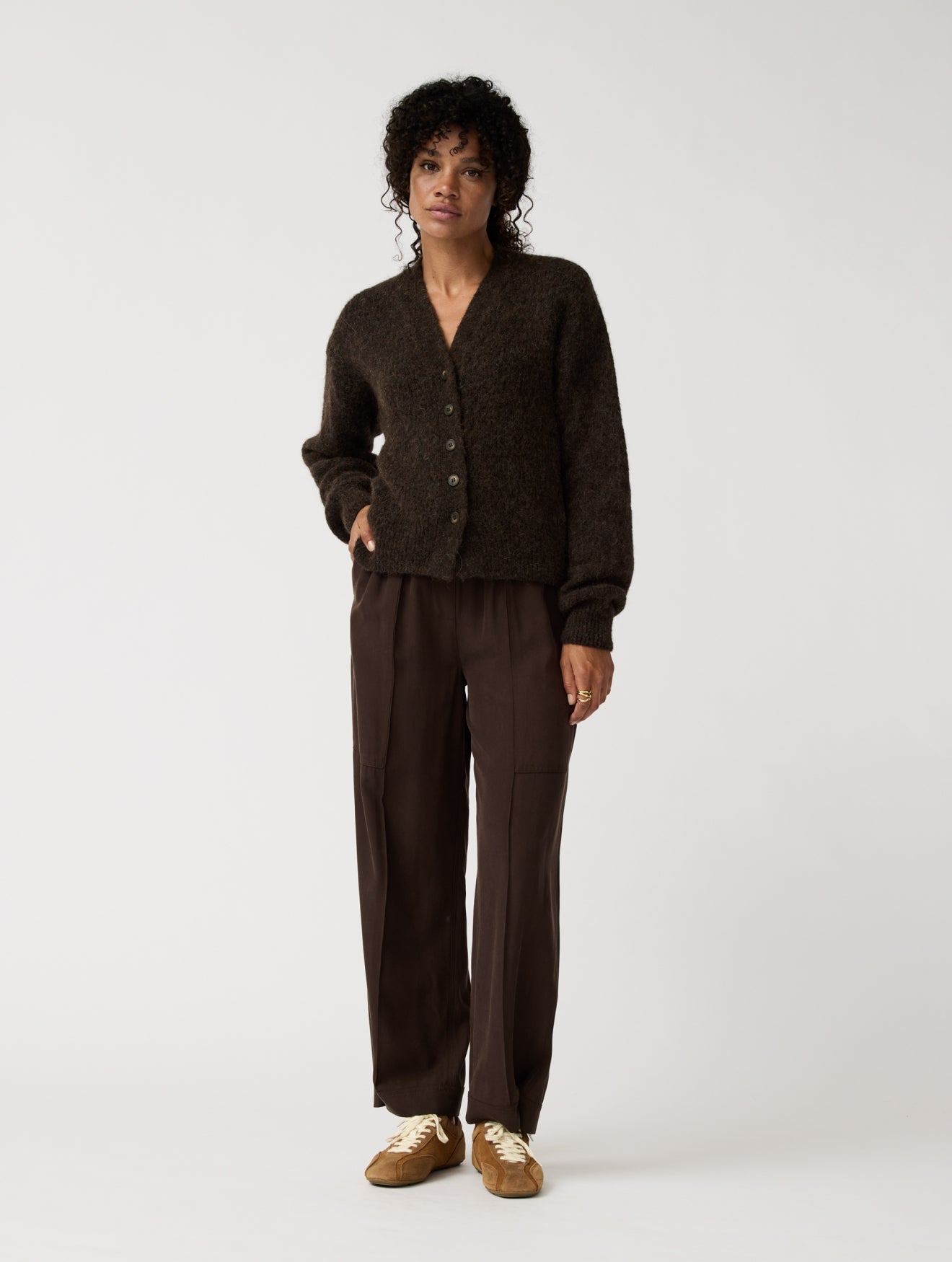 Jade Cardigan | Dark brown