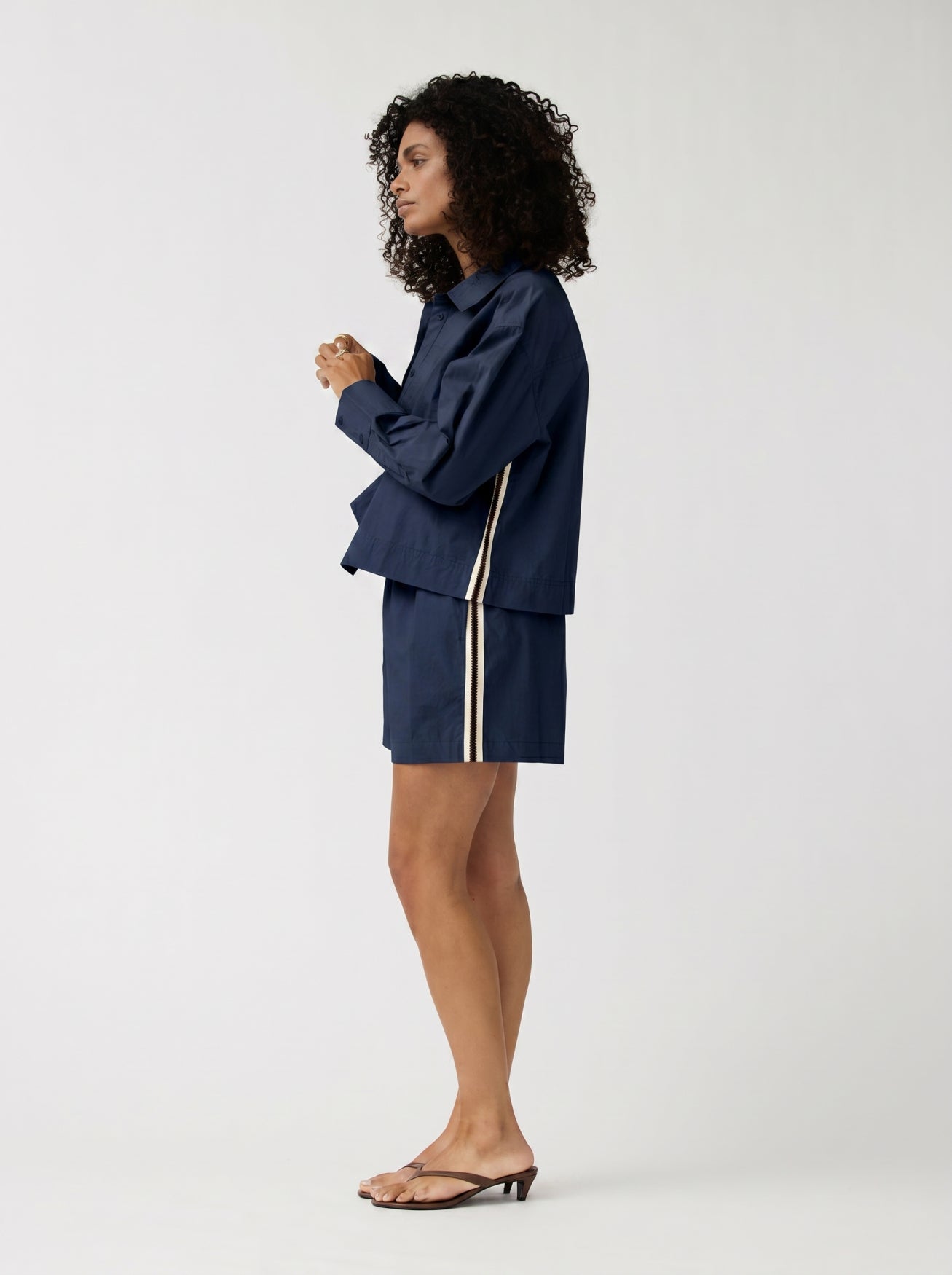 Blouse Loes tape | Navy