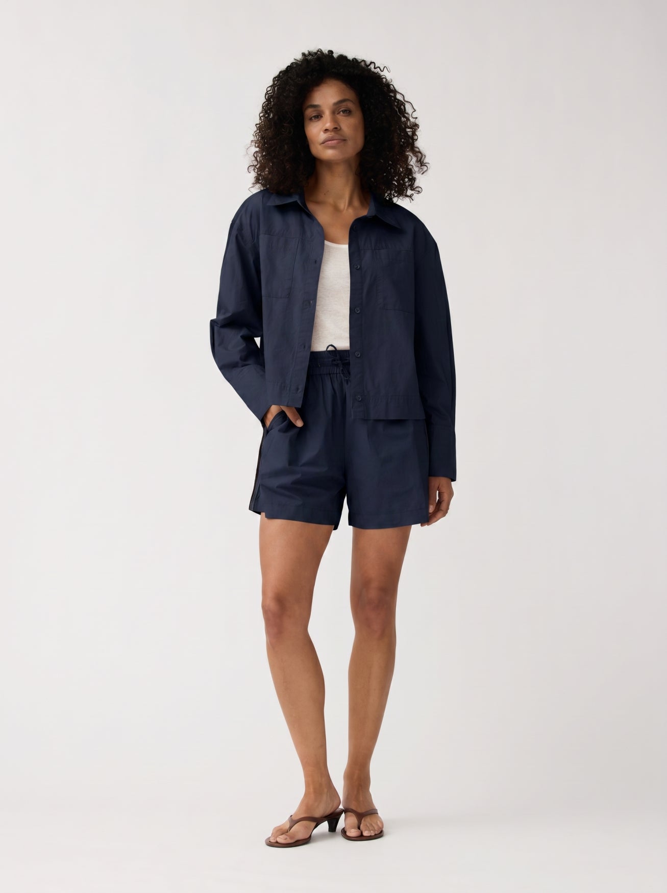 Blouse Loes tape | Navy