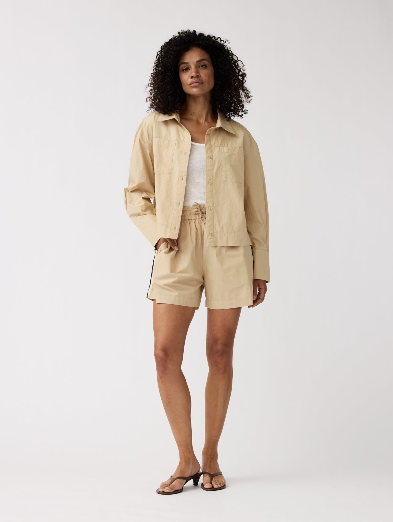 Shorts Peony tape | Sand