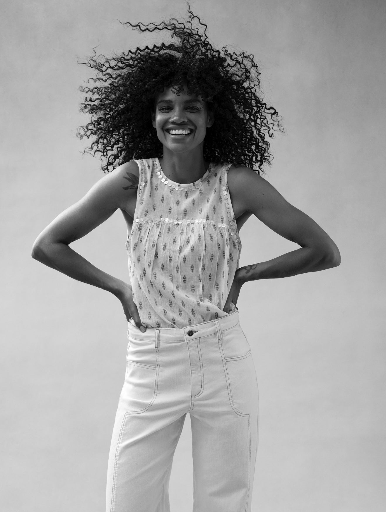 Top Chloe | Off White / Gold