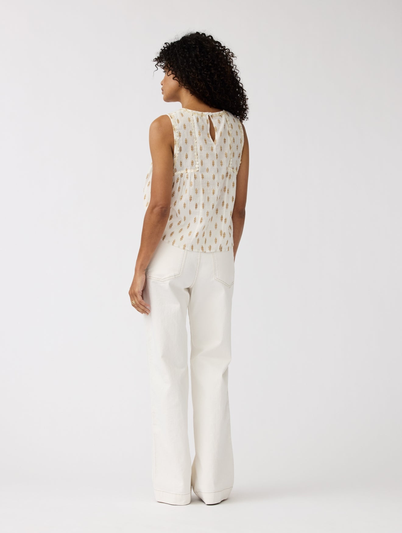 Top Chloe | Off White / Gold