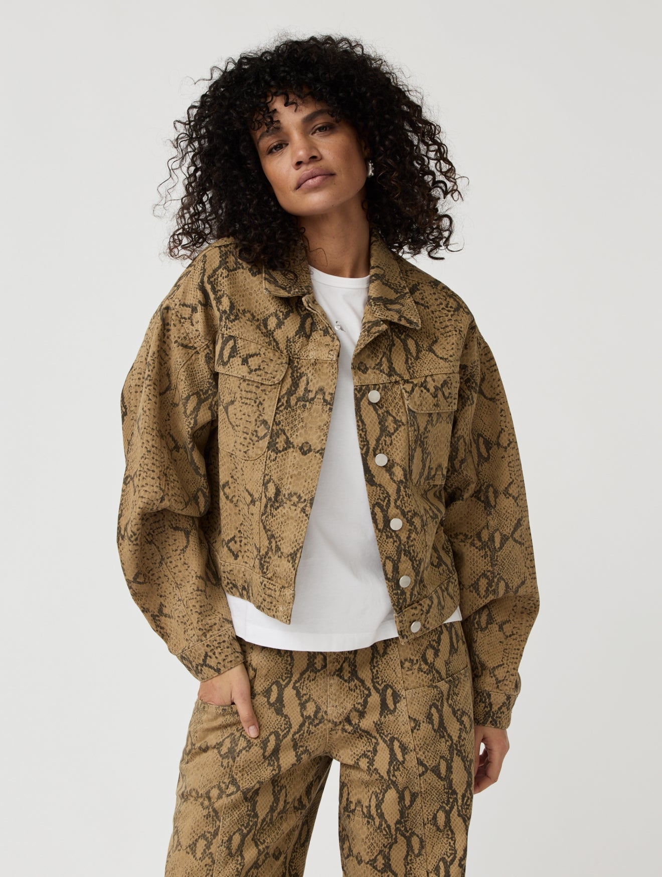 Jacket Frederiek | Khaki print