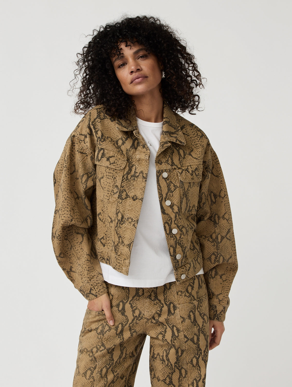 Jacket Frederiek | Khaki print