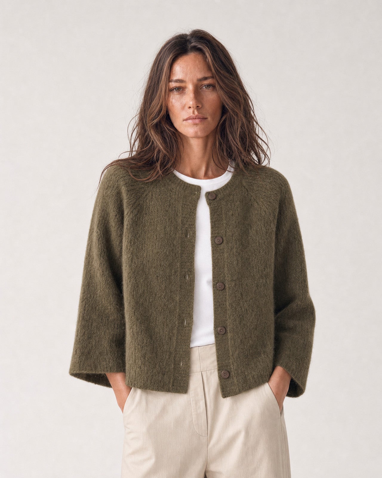 Cardigan Mimosa | Dark Khaki