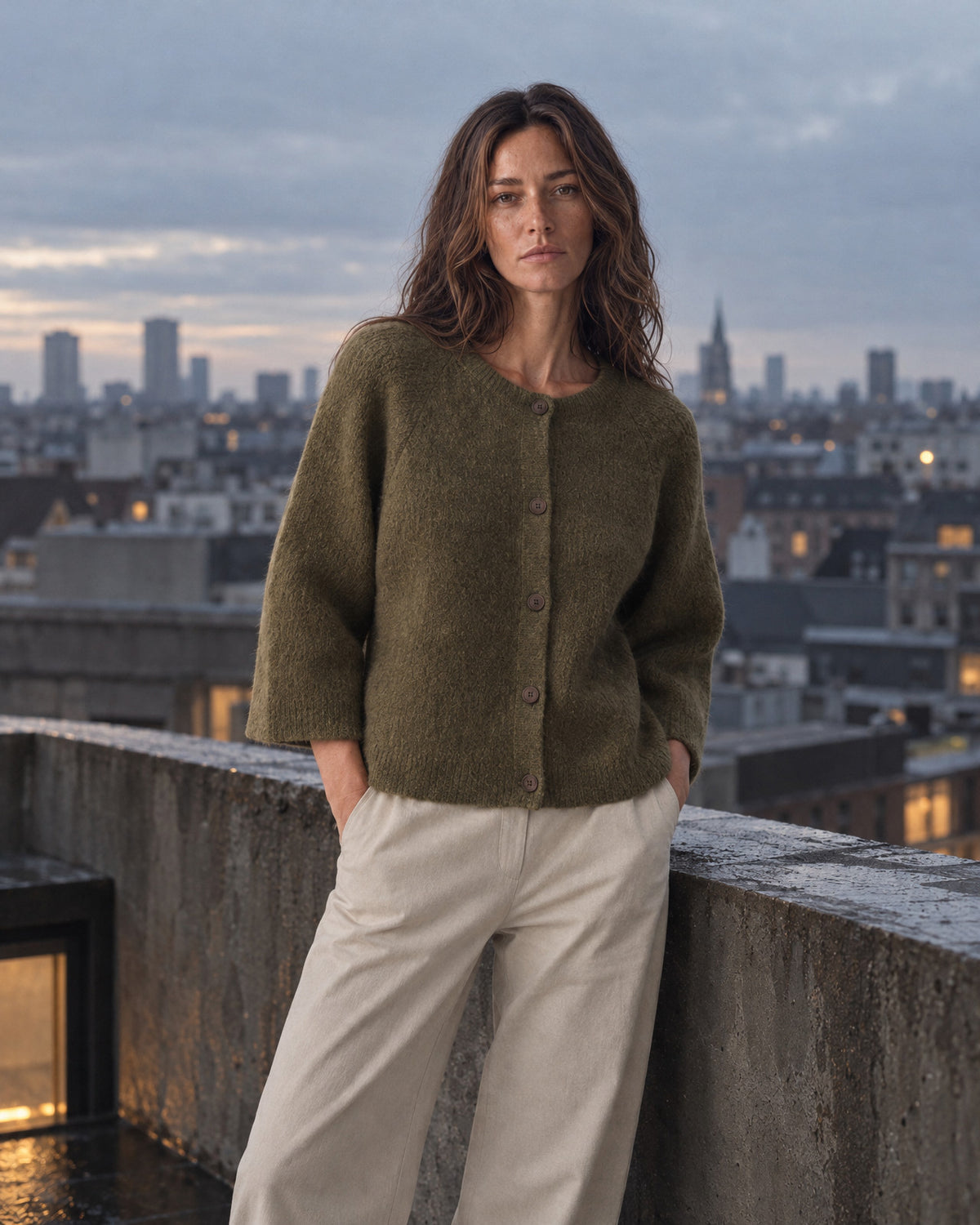 Cardigan Mimosa | Dark Khaki