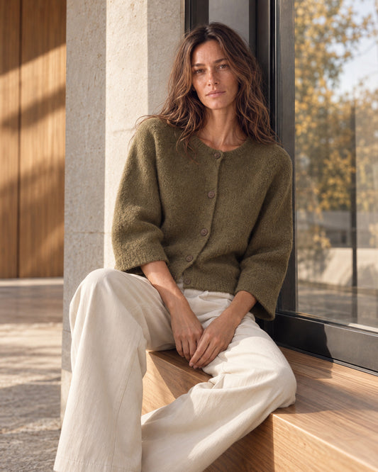 Cardigan Mimosa | Dark Khaki