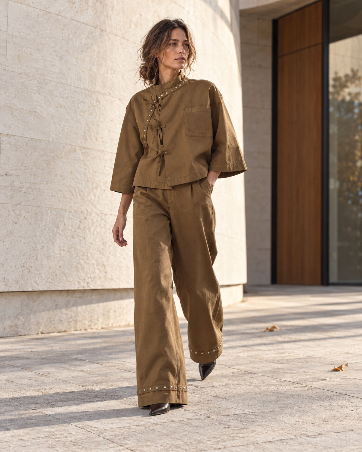 Pants Moonflower Straps | Dark Khaki