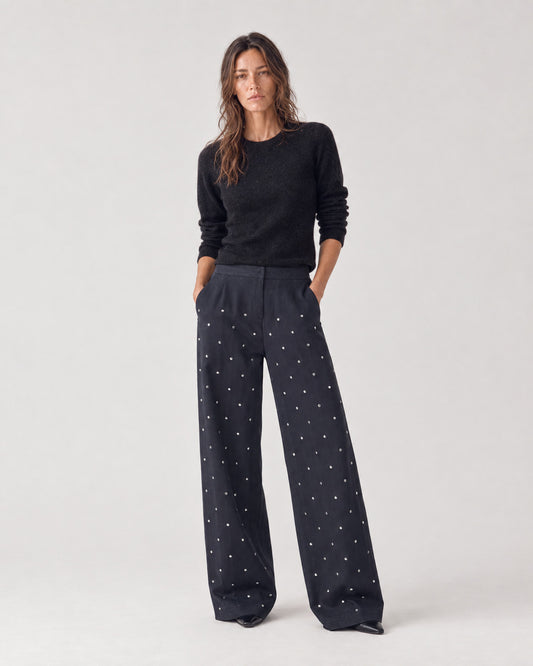 Pants Moonflower Studs | Navy